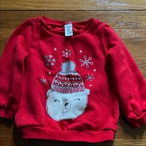Carter's Festive Red Bear Sweatshirt